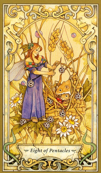 lá bài eight of Pentacles