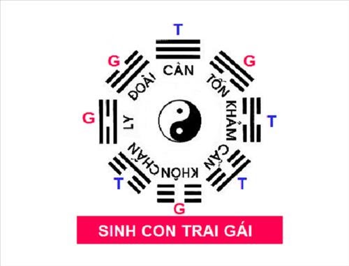 Sinh con trai theo quẻ bát quái 